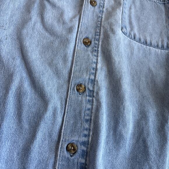 Dickies Light Blue Casual Button Down Shirt - Picture 7 of 15